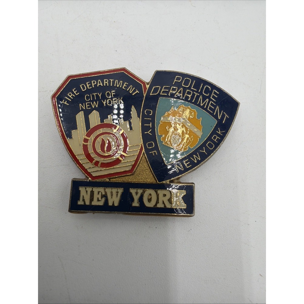 City Merchandise NYC NYPD FDNY Shield Magnet New York First Responders Souvenir‎